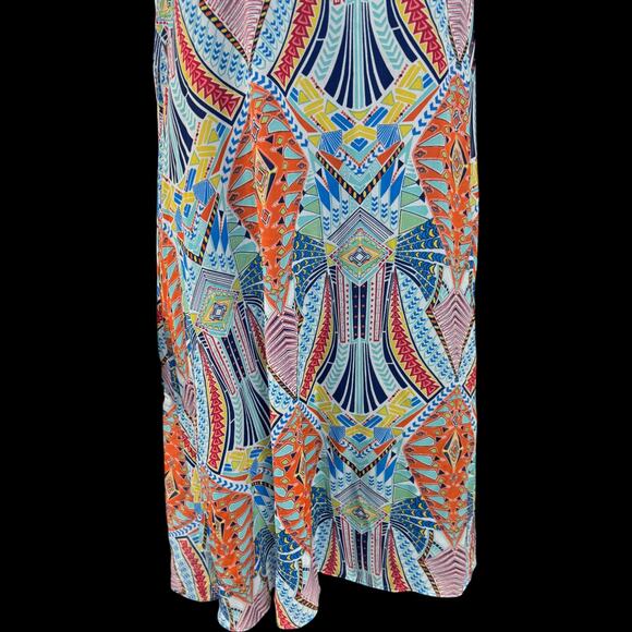Madison Leigh Dress 18 Multicolor Sleeveless Beaded Neckline A-Line Polyester - Picture 4 of 13